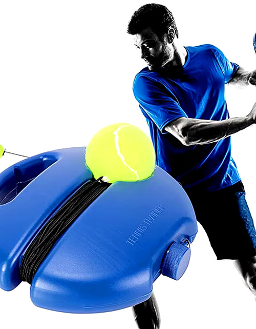 Load image into Gallery viewer, Heavy Duty Tennis Training Aids Base with Elastic Rope Ball Practice Self-Duty Rebound Tennis Trainer Partner Sparring Device

