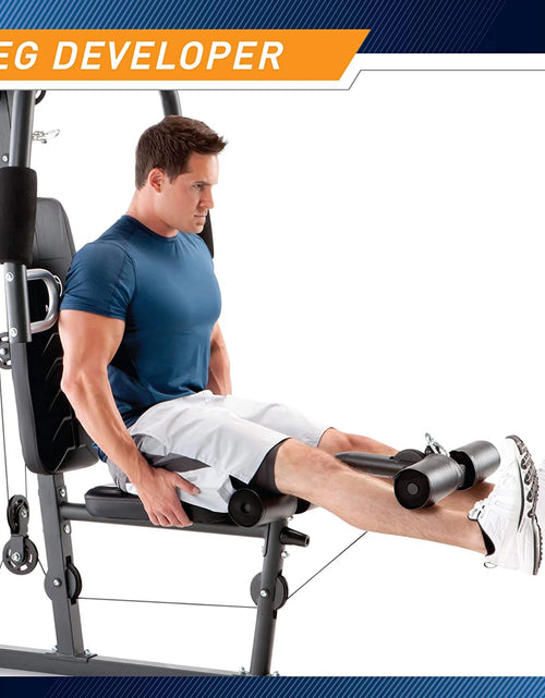 Load image into Gallery viewer, Estación De Entrenamiento Para Gimnasio En Casa Con Pesas, Sistema De Entrenamiento De Cuerpo Completo, Blanco

