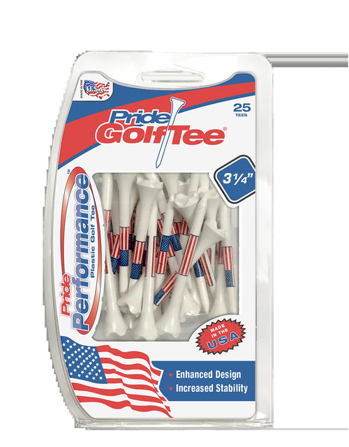 Load image into Gallery viewer, Pride Performance Flag Plastic Golf Tees – Low-Resistance Head, 3.25" Durable Plastic for Golfing, Enhanced Stability, 25 Count
