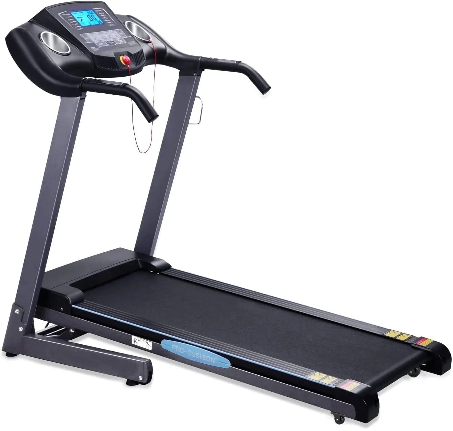 Treadmill 2.5HP Eléctrica Con 12 Niveles Auto Incline Plegable Treadmill Con Monitor LCD 220Lbs 8.5 Mph Rango De Velocidad Para Gimnasio En Casa Ejercicio Fitness