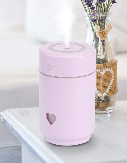Load image into Gallery viewer, Humidifier, Air Humidifier Large Water Tank Energy Saving Two Spray Mode, Mini Lightweight Portable Cool Mist Humidifiers for Bedroom Dorm Rooms Living Rooms Office Daily Use 220Ml (Purple)
