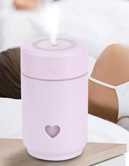 Load image into Gallery viewer, Humidifier, Air Humidifier Large Water Tank Energy Saving Two Spray Mode, Mini Lightweight Portable Cool Mist Humidifiers for Bedroom Dorm Rooms Living Rooms Office Daily Use 220Ml (Purple)
