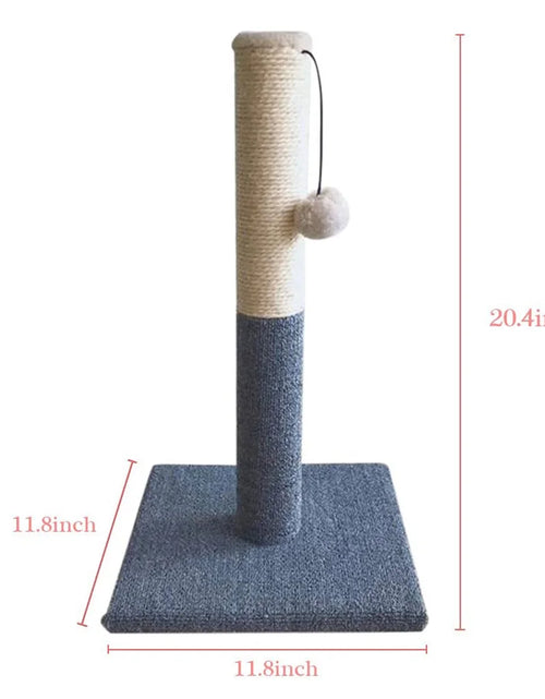 Load image into Gallery viewer, Rascador Para Gatos Con Pelota De Juguete, Fieltro Gris Y Sisal, Rascador Para Gatos
