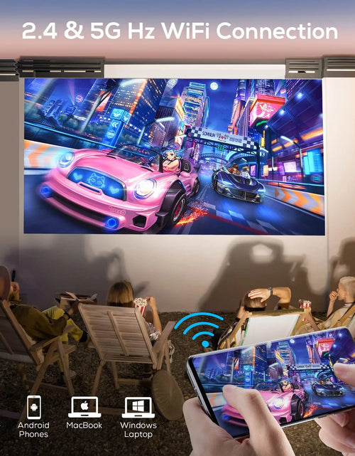 Load image into Gallery viewer, Proyectores 4K Con Wifi Y Bluetooth, Proyección Nativa 1080P, 9000 Lúmenes, Con Bolsa De Transporte
