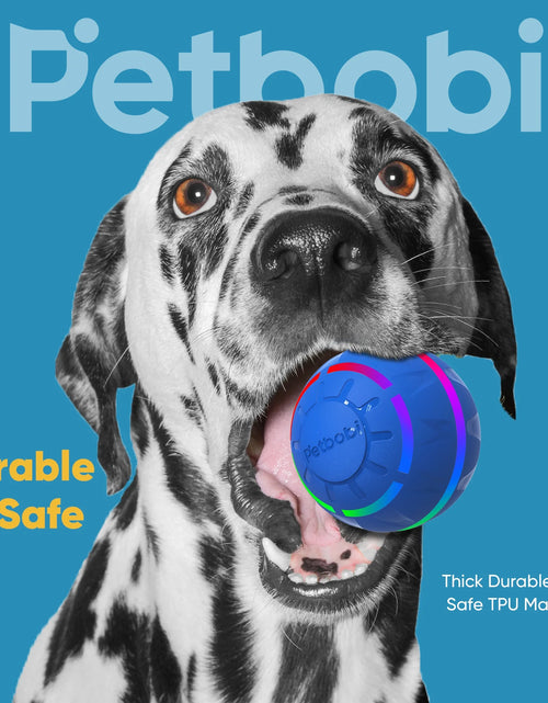 Load image into Gallery viewer, Pelota Interactiva De Juguete Para Perro, Pelota Activa Rodante Para Perros Con Luz LED Intermitente, Pelota De Juguetes Que Se Mueve Y Rebota Para Perros Medianos Y Grandes, Recargable Por USB, Azul

