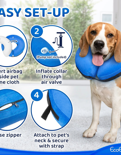 Load image into Gallery viewer, Inflatable Dog Cone (Medium), after Surgery Anti-Bite Lick Wound Soft &amp; Comfortable Protective Collar for Cats &amp; Dogs by

