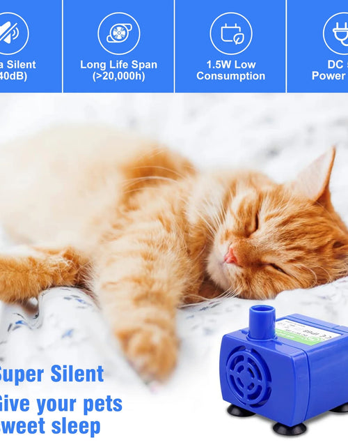 Load image into Gallery viewer, Cat Water Fountain Pump,  Pet Water Fountain Pump Compatible Motor for Pet Drinking Fountain Cat Water Dispenser Replacement
