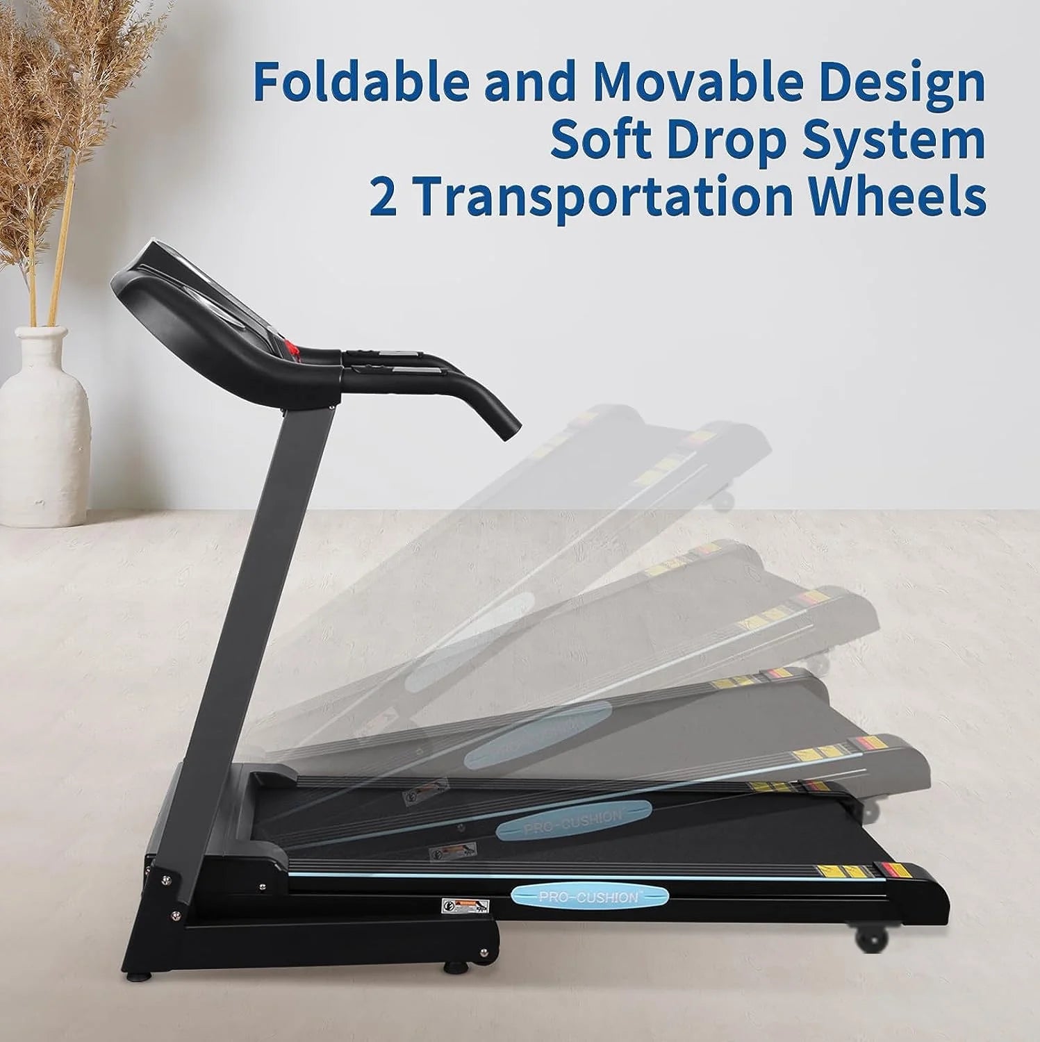 Treadmill 2.5HP Eléctrica Con 12 Niveles Auto Incline Plegable Treadmill Con Monitor LCD 220Lbs 8.5 Mph Rango De Velocidad Para Gimnasio En Casa Ejercicio Fitness