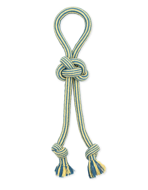 Load image into Gallery viewer, Flossy Chews 18" Extra Double-Tug Cotton-Blend Chew Dog Toy with Loop Handle, Asst Colors
