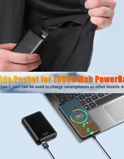Load image into Gallery viewer, Heated Vest Para Hombre Y Mujeres Con Paquete De Batería De 10000Mah, Capucha Calefactable Desmontable Ropa Calefactable, Chaqueta Eléctricamente Calefactada Con 3 Niveles De Temperatura, Talla XL
