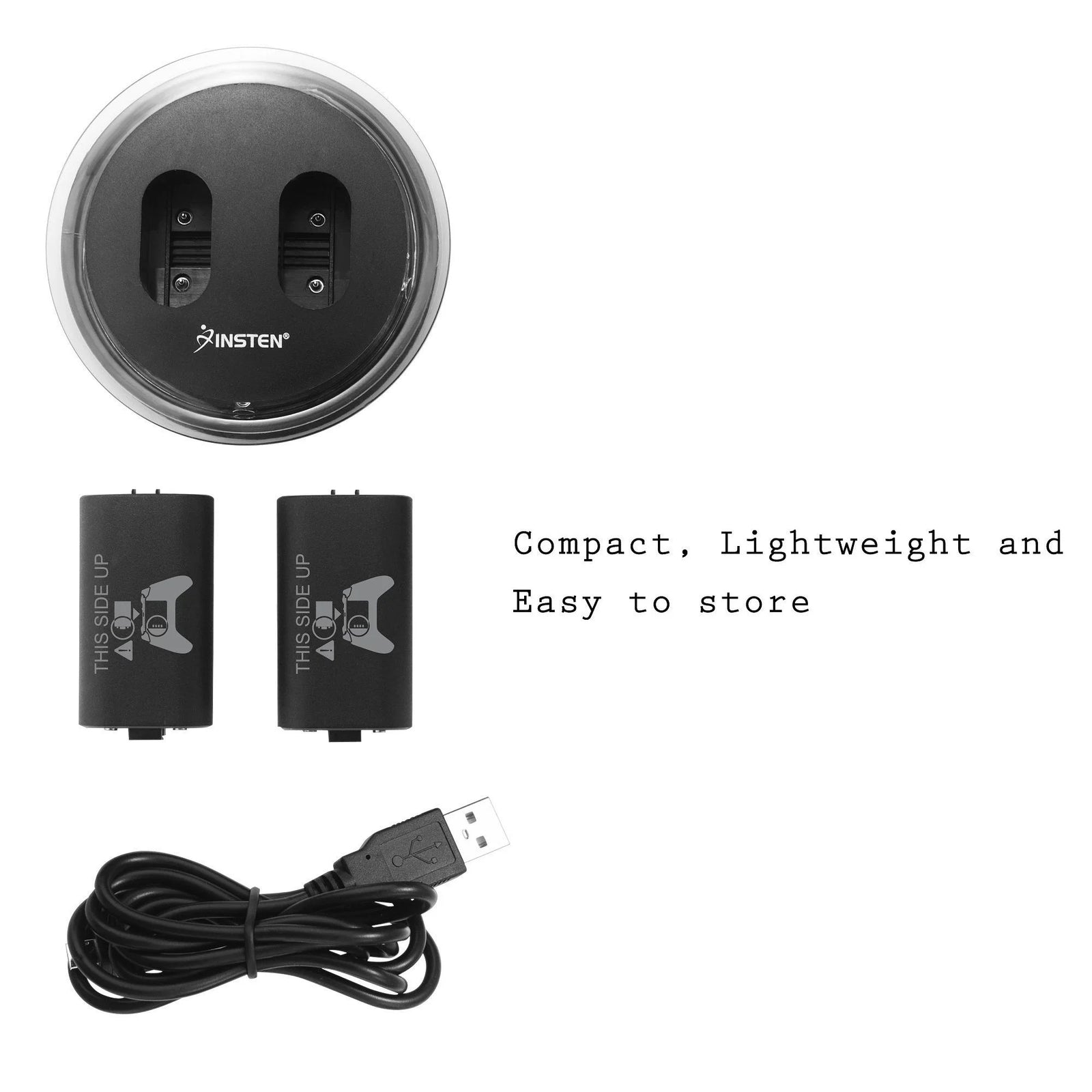 Paquete De 2 Baterías Recargables Compatibles Con Xbox Series X, Series S Y Xbox One - Incluye 2 Baterías De 2800Mah Y Estación De Carga - Indicador LED Inteligente