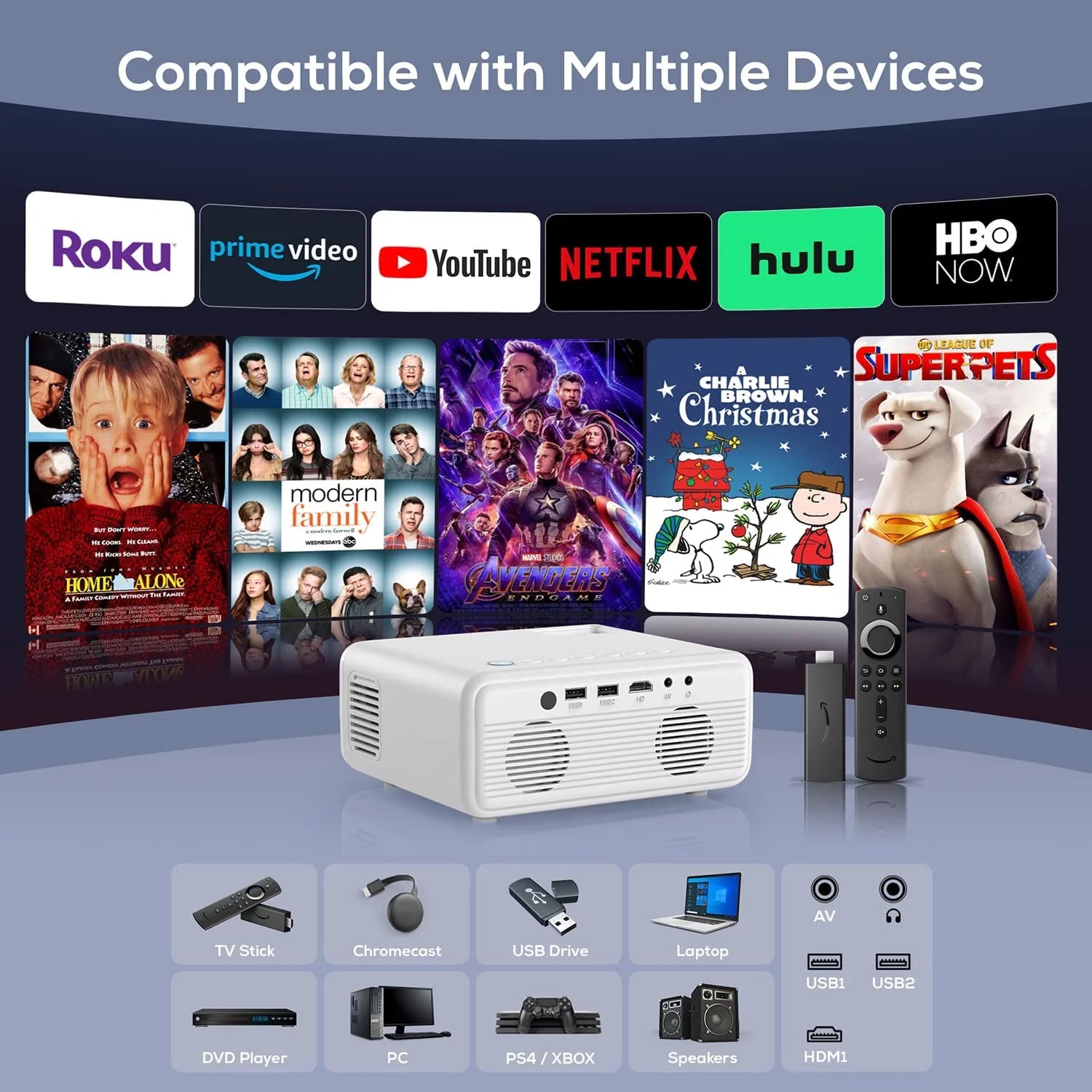 Proyectores 4K Con Wifi Y Bluetooth, Proyección Nativa 1080P, 9000 Lúmenes, Con Bolsa De Transporte