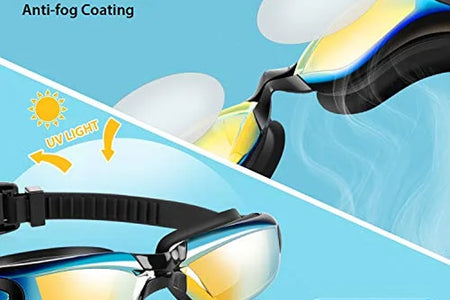Kids Swim Goggles anti Fog Swimming Goggles Clear No Leaking for Child, Black