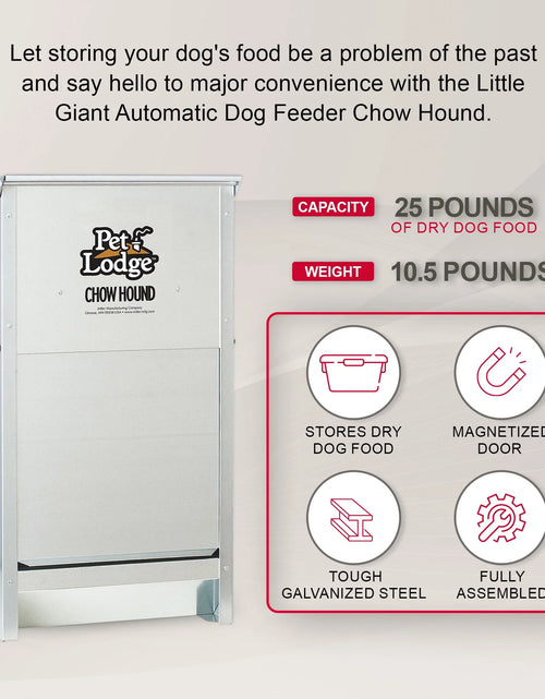 Load image into Gallery viewer, Alimento Seco Automático De Acero Para Perro Chow Hound Capacidad De 25 Libras
