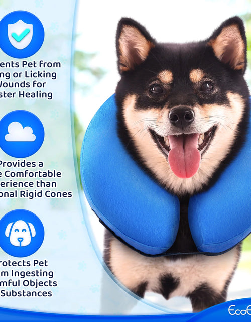 Load image into Gallery viewer, Inflatable Dog Cone (Medium), after Surgery Anti-Bite Lick Wound Soft &amp; Comfortable Protective Collar for Cats &amp; Dogs by
