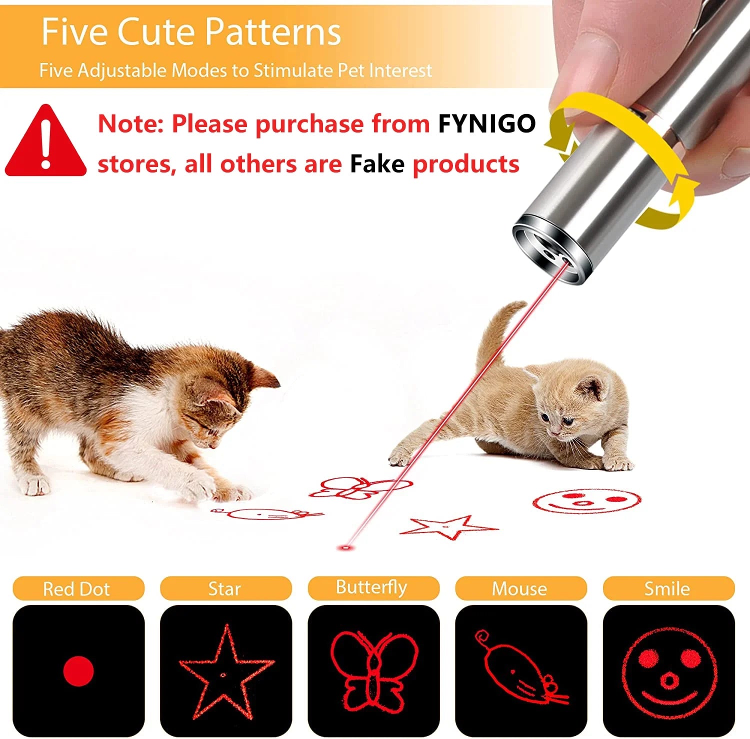 Juguete Puntero Láser Recargable Para Gatos, Juguete Interactivo Para Gatos, Gatitos Y Perros Con Ratón, Plateado