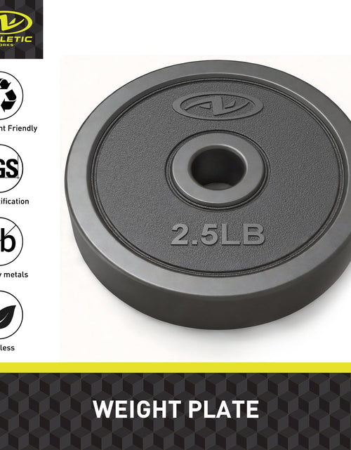 Load image into Gallery viewer, Juego De Mancuernas Ajustables 5 En 1 De 40 Lb, Ejercicios De Fitness Para Gimnasio En Casa, Negro, Orificios De 1 Pulgada Compatibles Con Barra De Tamaño Estándar

