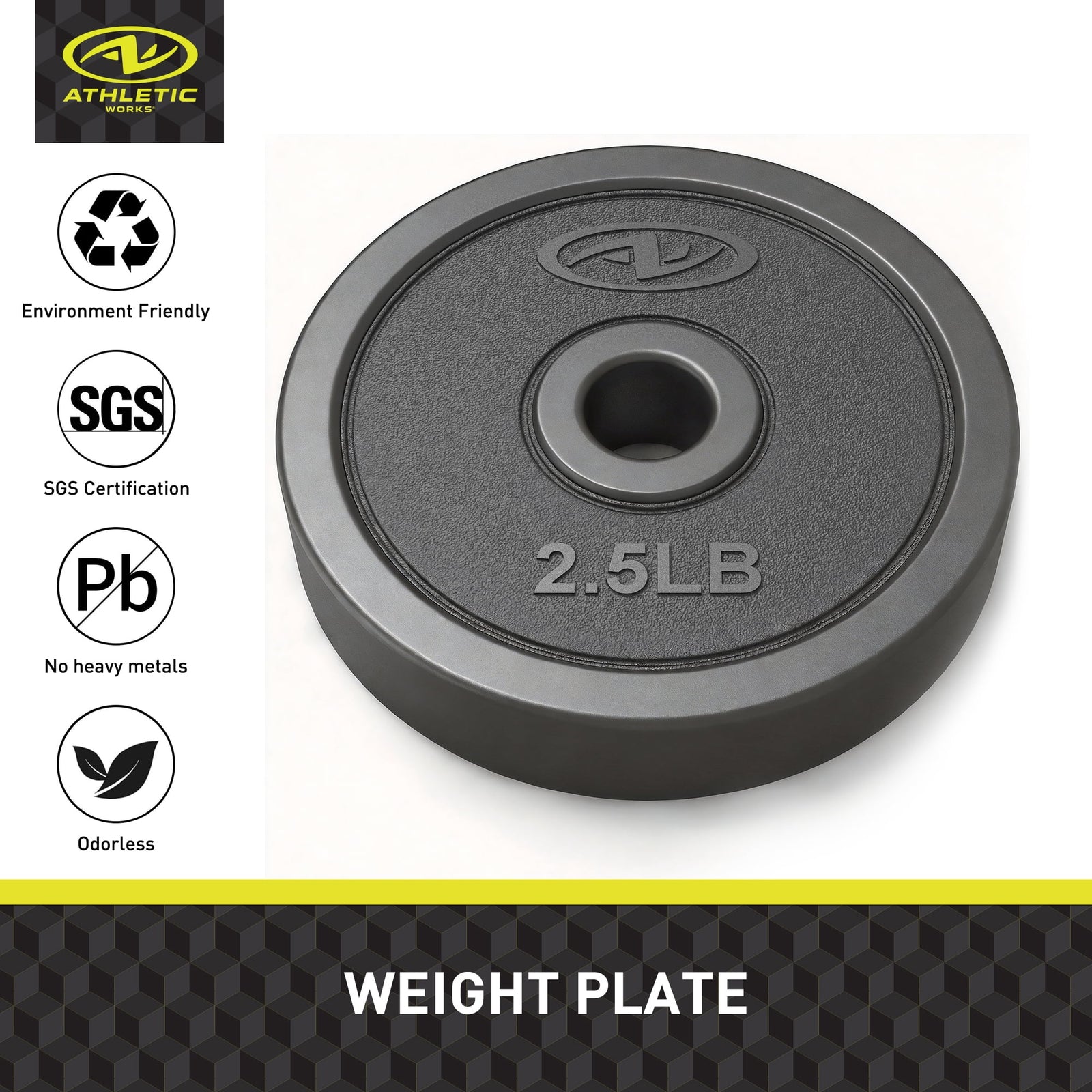 Juego De Mancuernas Ajustables 5 En 1 De 40 Lb, Ejercicios De Fitness Para Gimnasio En Casa, Negro, Orificios De 1 Pulgada Compatibles Con Barra De Tamaño Estándar