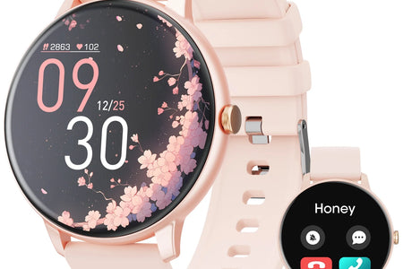 Reloj Inteligente (Responder/Marcar Llamada), Rastreador De Actividad Física Con Pantalla Táctil De 1.39" Y Modos Deportivos, Smartwatch Con Impermeabilidad IP68, Reloj Con Contador De Pasos Compatible Con Android (Rosa)