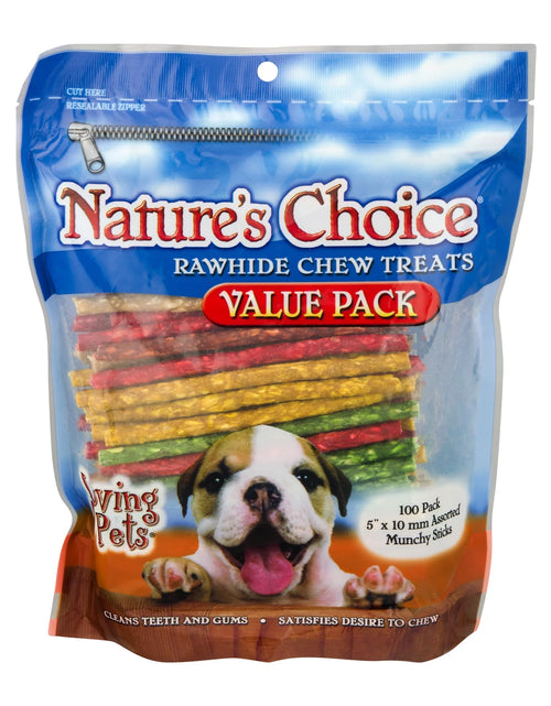 Load image into Gallery viewer, Loving Pets  Premios Masticables De Cuero Crudo Para Perros, Paquete De 100.0
