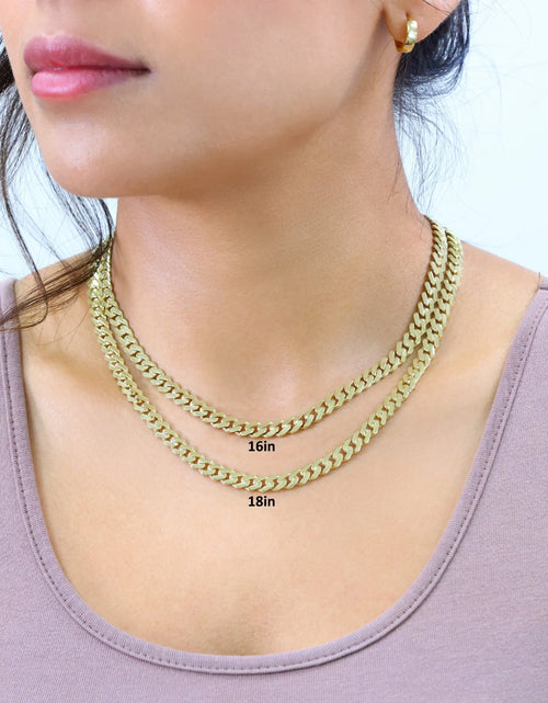 Load image into Gallery viewer, 14K Real Yellow Gold Royal Monaco 6Mm Miami Cuban Link Necklace (16"-30") Italian Jewelry for Men &amp; Women

