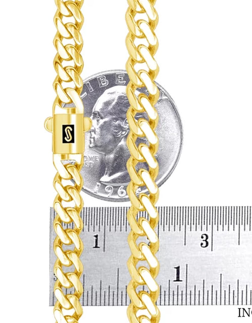 Load image into Gallery viewer, 14K Real Yellow Gold Royal Monaco 6Mm Miami Cuban Link Necklace (16"-30") Italian Jewelry for Men &amp; Women
