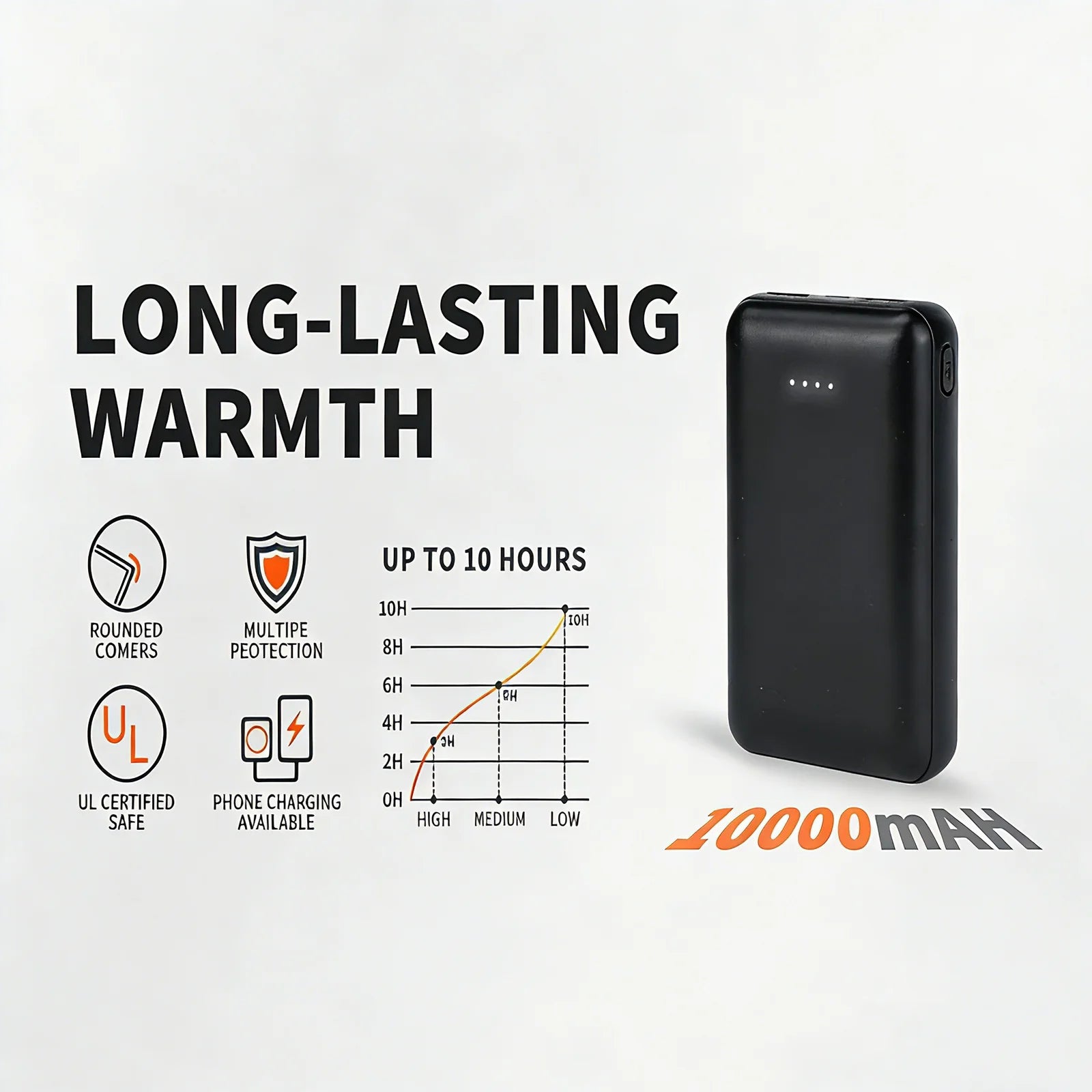 Heated Vest Para Hombre Y Mujeres Con Paquete De Batería De 10000Mah, Capucha Calefactable Desmontable Ropa Calefactable, Chaqueta Eléctricamente Calefactada Con 3 Niveles De Temperatura, Talla XL