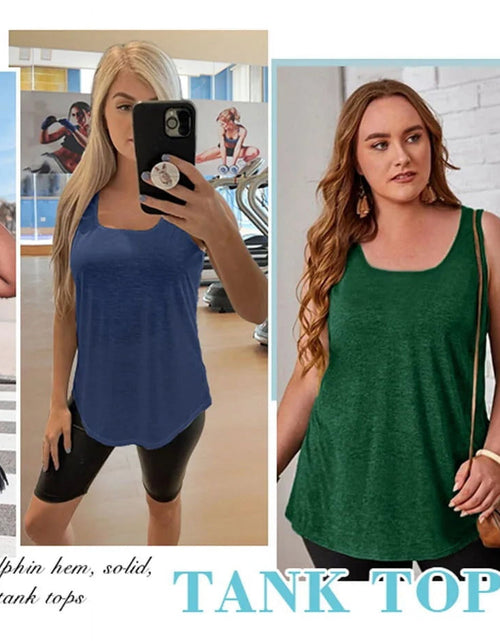 Load image into Gallery viewer, Blusas Sin Mangas De Verano Para Mujer Con Cuello En U, Casuales Y Fluidas
