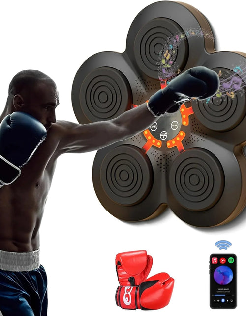 Load image into Gallery viewer, Máquina De Boxeo De Música Equipo De Entrenamiento De Boxeo Electrónico Para Entrenamiento De Velocidad Y Agilidad, Entrenador De Máquina De Boxeo Inteligente Con Guantes De Boxeo Para Entrenamientos Variados
