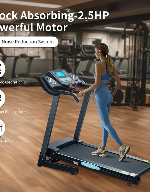 Load image into Gallery viewer, Treadmill 2.5HP Eléctrica Con 12 Niveles Auto Incline Plegable Treadmill Con Monitor LCD 220Lbs 8.5 Mph Rango De Velocidad Para Gimnasio En Casa Ejercicio Fitness
