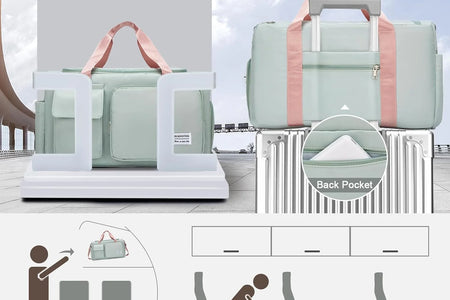 Bolsa De Gimnasio Pequeña Para Mujer, Bolsa De Lona Impermeable De Mano Para Fin De Semana Con Compartimento Para Zapatos Y Bolsillo Húmedo, Bolsa De Mano Para Viajes, Ejercicio, Deporte