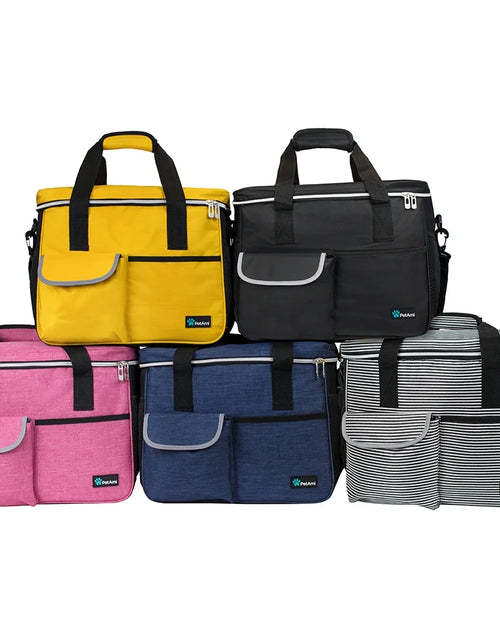 Load image into Gallery viewer, Medium Dog Travel Bag with Food Containers and Bowls, Yellow, 22 L Limit
