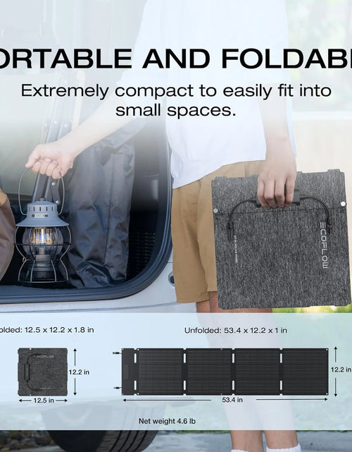 Load image into Gallery viewer, Panel Solar Portátil De 60W Para Estación De Energía, Cargador Solar Plegable Con Soporte Ajustable, Impermeable IP67 Para Acampar Al Aire Libre, RV, Sistema Sin Red
