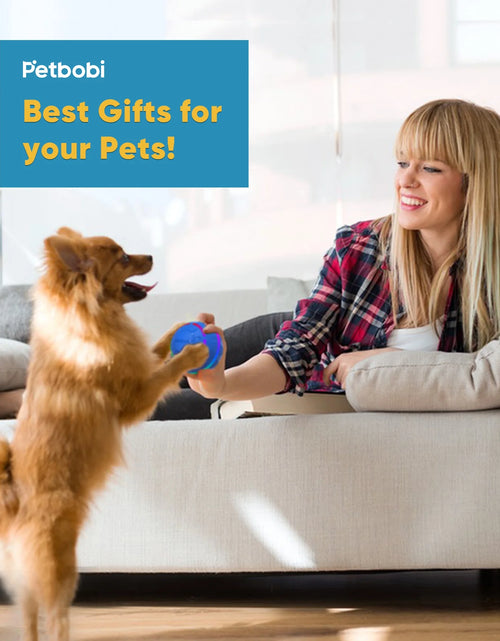 Load image into Gallery viewer, Pelota Interactiva De Juguete Para Perro, Pelota Activa Rodante Para Perros Con Luz LED Intermitente, Pelota De Juguetes Que Se Mueve Y Rebota Para Perros Medianos Y Grandes, Recargable Por USB, Azul
