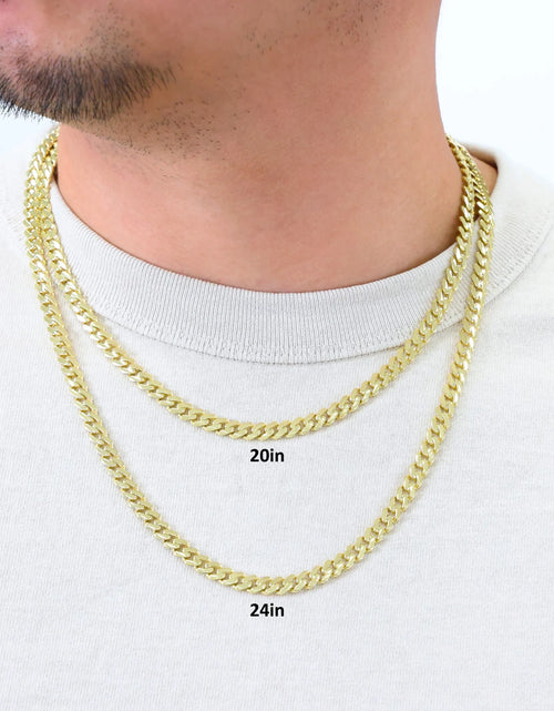 Load image into Gallery viewer, 14K Real Yellow Gold Royal Monaco 6Mm Miami Cuban Link Necklace (16"-30") Italian Jewelry for Men &amp; Women
