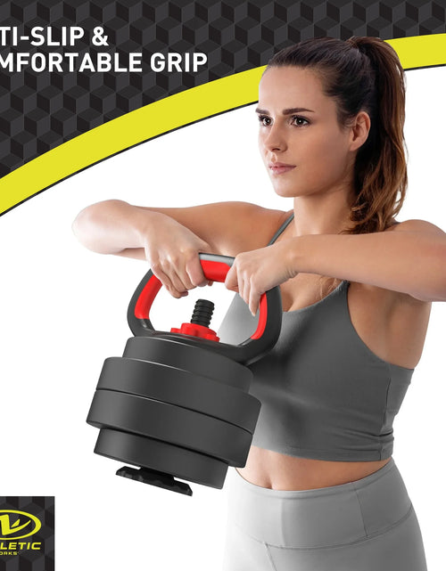 Load image into Gallery viewer, Juego De Mancuernas Ajustables 5 En 1 De 40 Lb, Ejercicios De Fitness Para Gimnasio En Casa, Negro, Orificios De 1 Pulgada Compatibles Con Barra De Tamaño Estándar
