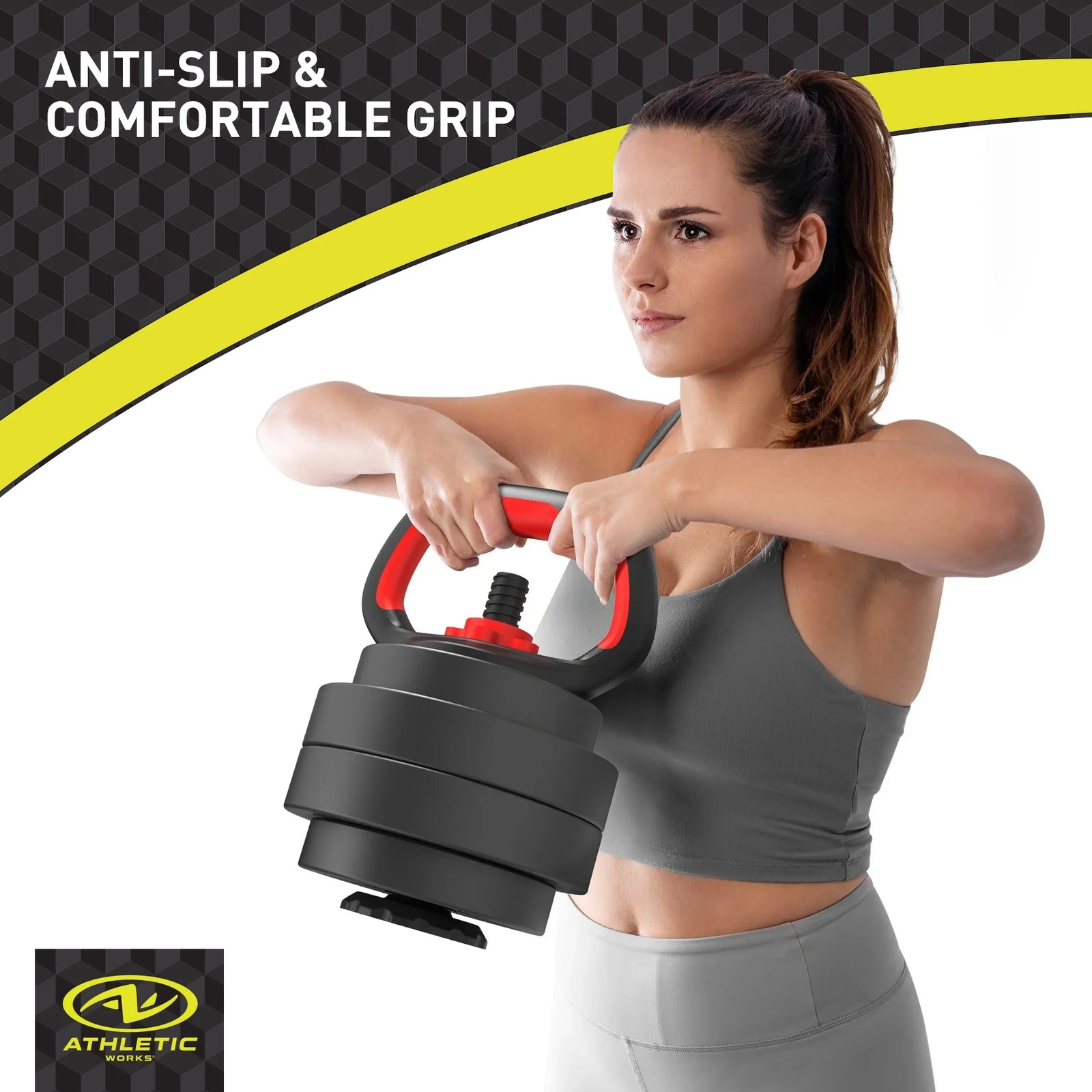Juego De Mancuernas Ajustables 5 En 1 De 40 Lb, Ejercicios De Fitness Para Gimnasio En Casa, Negro, Orificios De 1 Pulgada Compatibles Con Barra De Tamaño Estándar