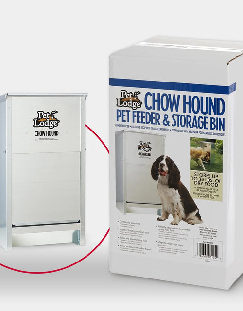 Load image into Gallery viewer, Alimento Seco Automático De Acero Para Perro Chow Hound Capacidad De 25 Libras
