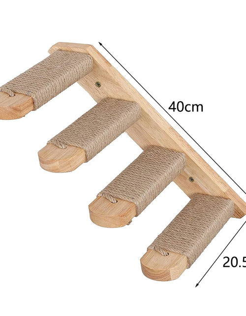 Load image into Gallery viewer, Cat Wall Climbing Shelf Steps Ladder Scratching Post Scratcher Bed Hiding House for Cats Tree Tower Pet Furniture Accessories
