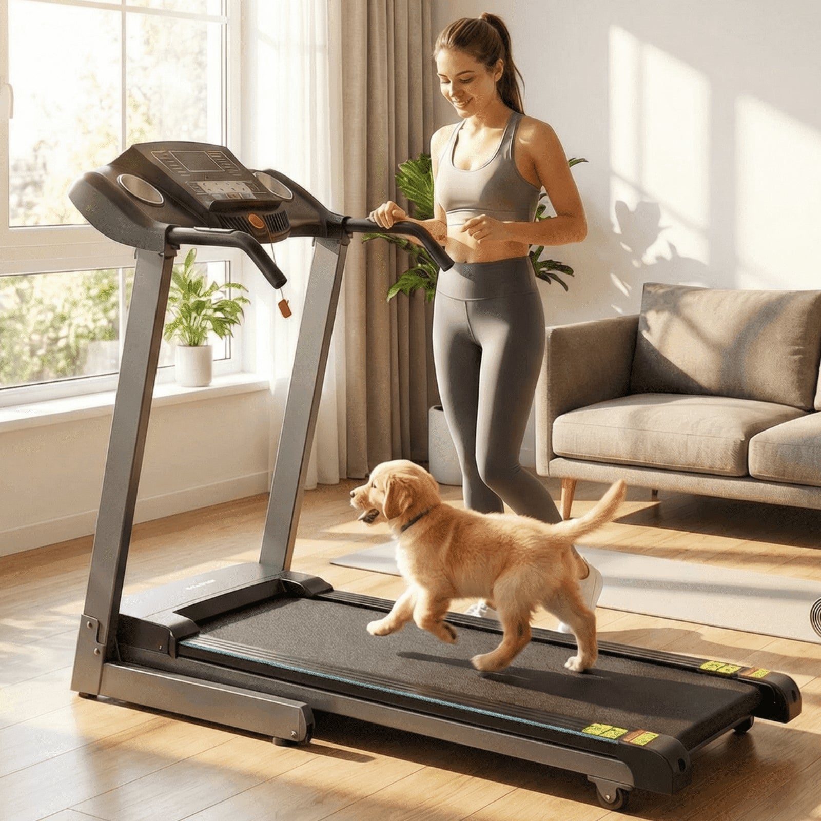 Treadmill 2.5HP Eléctrica Con 12 Niveles Auto Incline Plegable Treadmill Con Monitor LCD 220Lbs 8.5 Mph Rango De Velocidad Para Gimnasio En Casa Ejercicio Fitness
