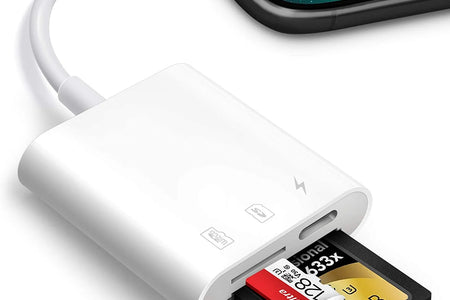 SD Card Reader for Iphone Ipad,Trail Game Camera Micro SD Card Reader Viewer,Slr Cameras SD Reader with Dual Slot,Photography Memory Card Adapter,Plug and Play