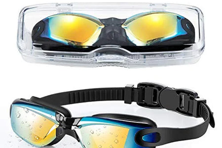 Kids Swim Goggles anti Fog Swimming Goggles Clear No Leaking for Child, Black
