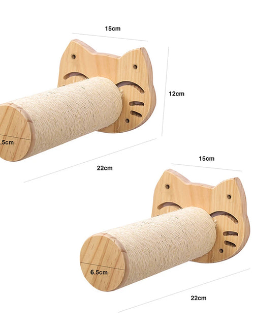 Load image into Gallery viewer, Cat Wall Climbing Shelf Steps Ladder Scratching Post Scratcher Bed Hiding House for Cats Tree Tower Pet Furniture Accessories
