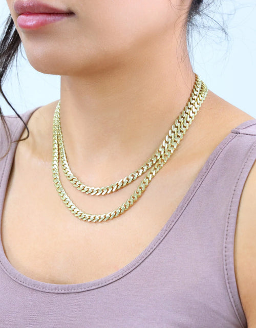 Load image into Gallery viewer, 14K Real Yellow Gold Royal Monaco 6Mm Miami Cuban Link Necklace (16"-30") Italian Jewelry for Men &amp; Women
