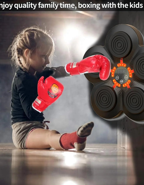 Load image into Gallery viewer, Máquina De Boxeo De Música Equipo De Entrenamiento De Boxeo Electrónico Para Entrenamiento De Velocidad Y Agilidad, Entrenador De Máquina De Boxeo Inteligente Con Guantes De Boxeo Para Entrenamientos Variados
