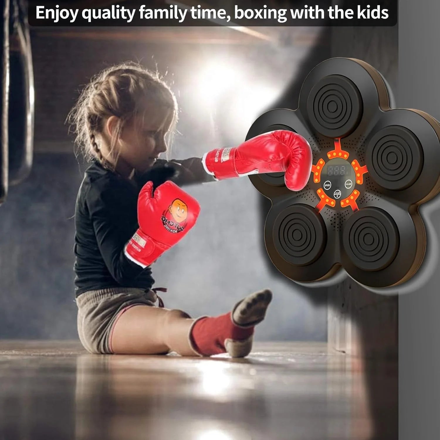 Máquina De Boxeo De Música Equipo De Entrenamiento De Boxeo Electrónico Para Entrenamiento De Velocidad Y Agilidad, Entrenador De Máquina De Boxeo Inteligente Con Guantes De Boxeo Para Entrenamientos Variados