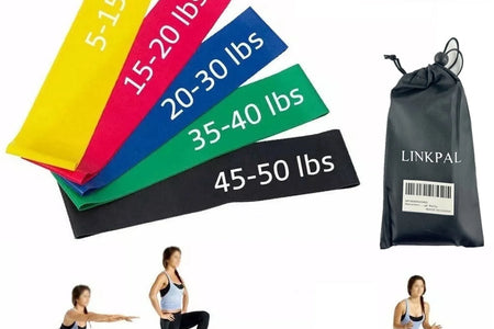 Yoga Booty Band Eco-Friendly Yoga Resistance Bands 5-Piece