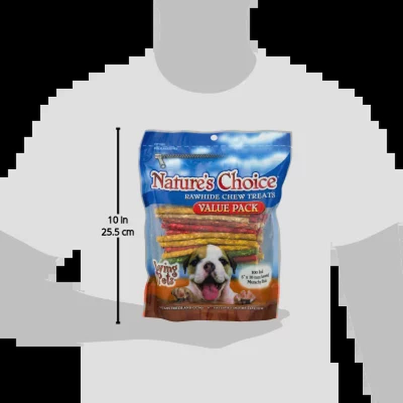 Loving Pets  Premios Masticables De Cuero Crudo Para Perros, Paquete De 100.0