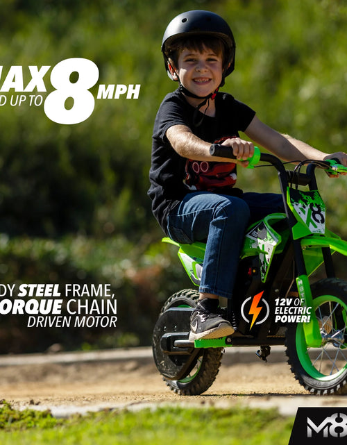 Load image into Gallery viewer, M8TRX Moto De Cross Eléctrica Para Niños Mini Verde De 12V, Motocicleta De Juguete a Batería, Para Niños De 5 Años En Adelante
