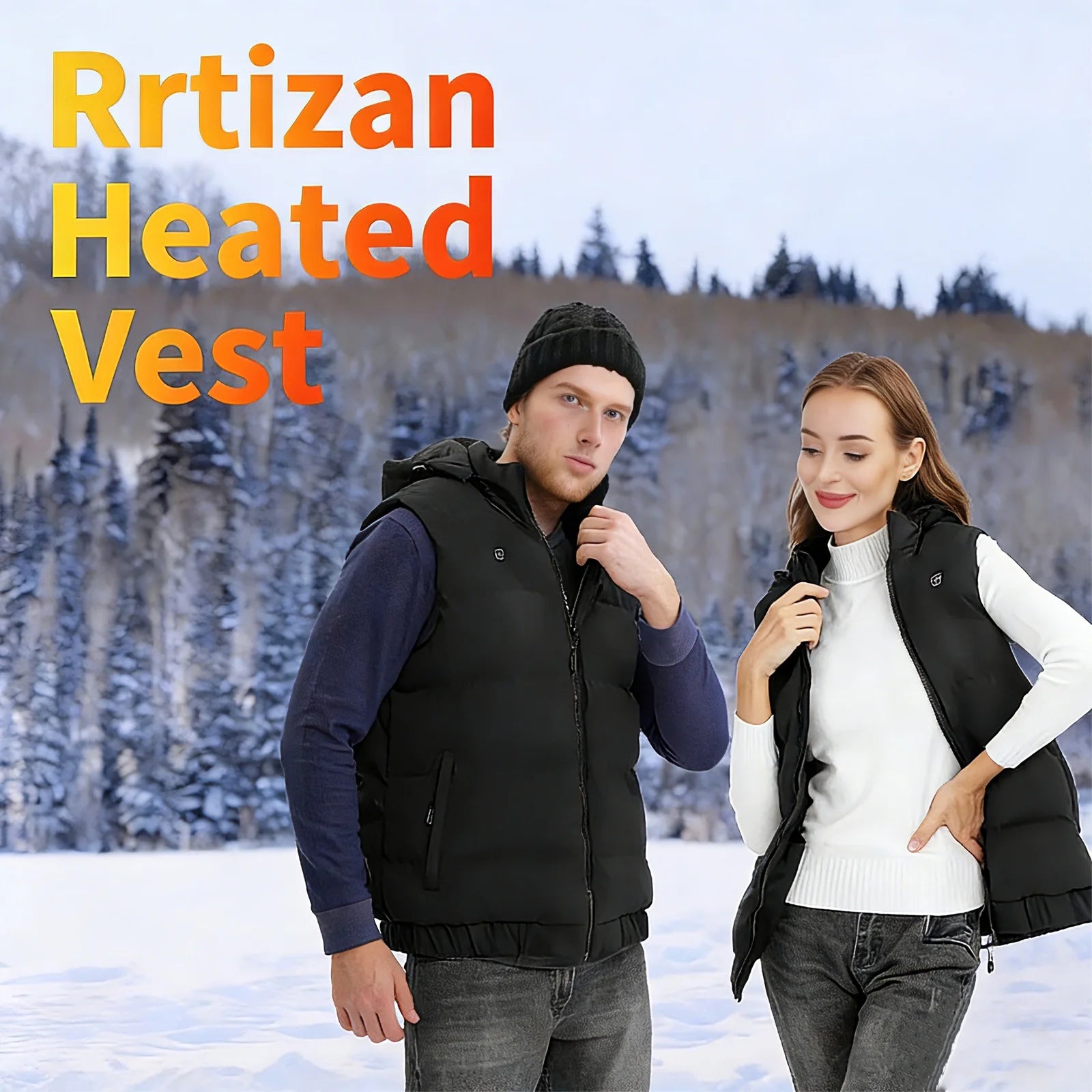 Heated Vest Para Hombre Y Mujeres Con Paquete De Batería De 10000Mah, Capucha Calefactable Desmontable Ropa Calefactable, Chaqueta Eléctricamente Calefactada Con 3 Niveles De Temperatura, Talla XL